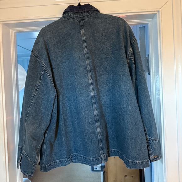 GAP Blue Denim Jacket with Dark Blue Corduroy Collar - Picture 5 of 8